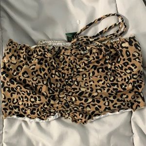 Leopard print tube top